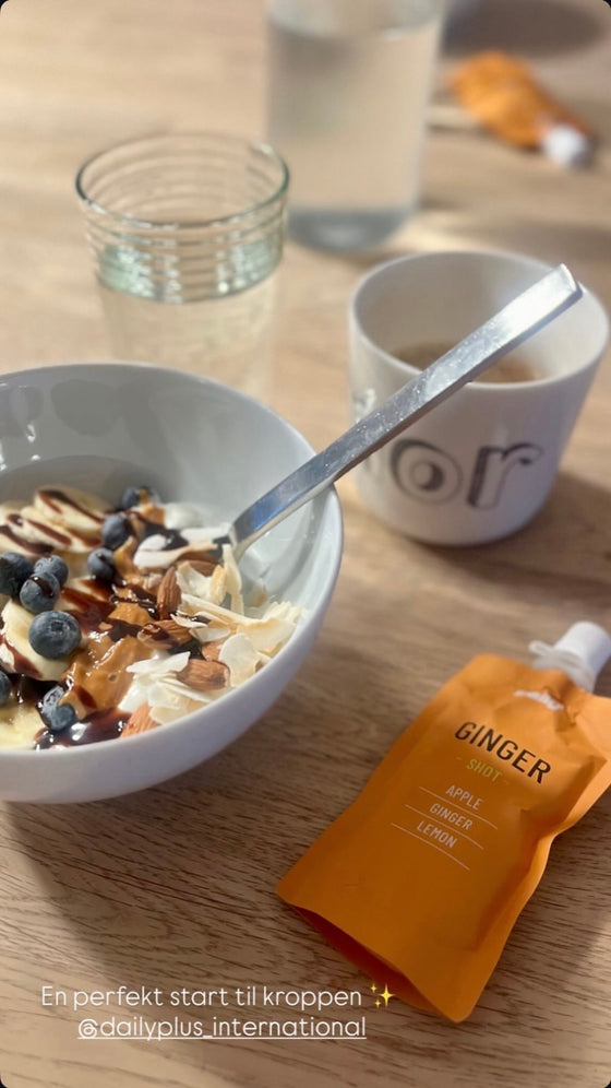 Daily+ Ginger Shot till frukosten