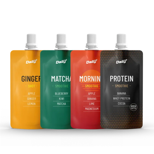 Mixed flavors of Daily+ convenience pouches